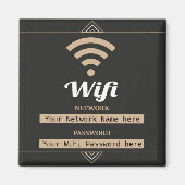 Simplistic WiFi-details netwerkwachtwoord Magneet (Voorkant)