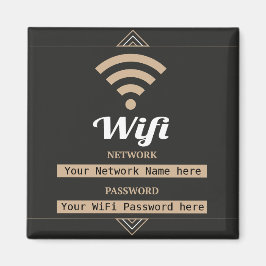 Simplistic WiFi-details netwerkwachtwoord Magneet