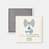 Simplistic WiFi-details netwerkwachtwoord Magneet (Voorkant / Achterkant)
