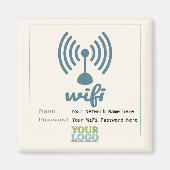 Simplistic WiFi-details netwerkwachtwoord Magneet (Voorkant)