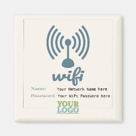 Simplistic WiFi-details netwerkwachtwoord Magneet