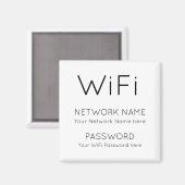Simplistic WiFi Details netwerkwachtwoord wit Magneet (Voorkant / Achterkant)