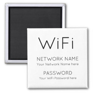 Simplistic WiFi Details netwerkwachtwoord wit Magneet