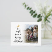 Simplistic wij wensen u een prettig kerstfeest | F Feestdagenkaart (Staand voorkant)