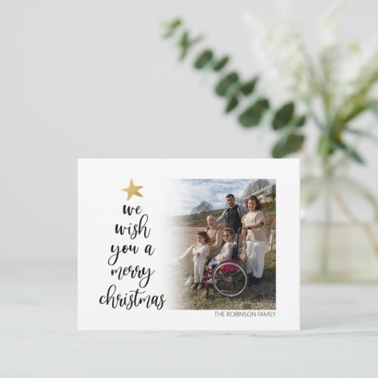 Simplistic wij wensen u een prettig kerstfeest | F Feestdagenkaart (Staand voorkant)