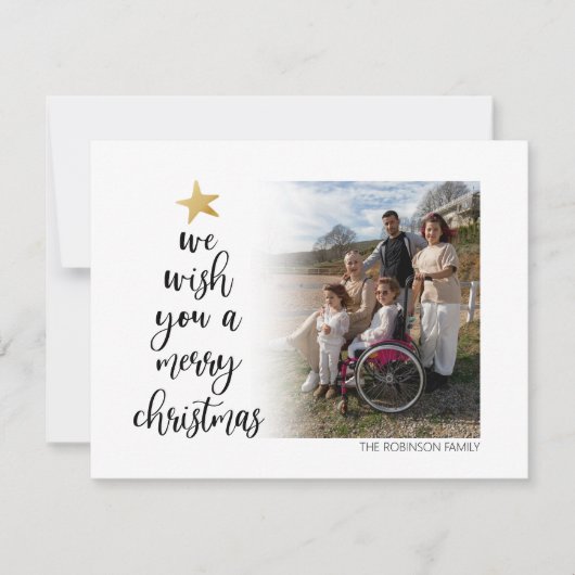 Simplistic wij wensen u een prettig kerstfeest | F Feestdagenkaart (Voorkant)