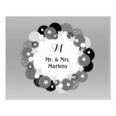 Simplistic Wreath met de heer en mevrouw. Rubberstempel (Afrduk)