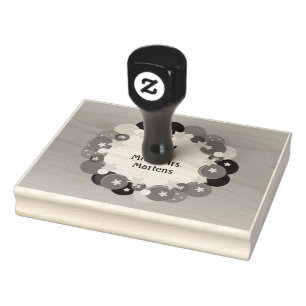 Simplistic Wreath met de heer en mevrouw. Rubberstempel