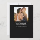 Simplistic zwart wit We doen foto Save the Date (Achterkant)