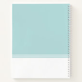 Simplistisch elegant monogram mintgroen notitieboek (Achterkant)