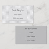 Simplistisch lichtgrijs Small Dot Pattern Biz Kaar Visitekaartje (Voorkant / Achterkant)