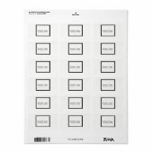 Simplistisch Minimalistisch Zwart en Wit Etiket (Full Sheet)