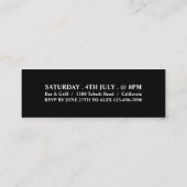 Simplistisch & modern toegangsbewijs mini visitekaartje (Achterkant)