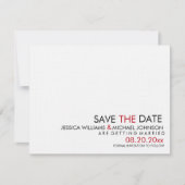 Simplistisch sparen de Datum Save The Date (Voorkant)