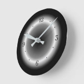 Simplistisch wit/grijs verlicht ringontwerp ronde klok (Hoek)