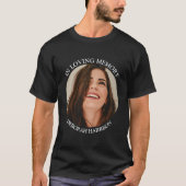 Simplistische begrafenisfoto naam T-shirt (Voorkant)