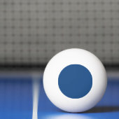 Simplistische Blauwe en Witte Oogbal Pingpongbal (Net)