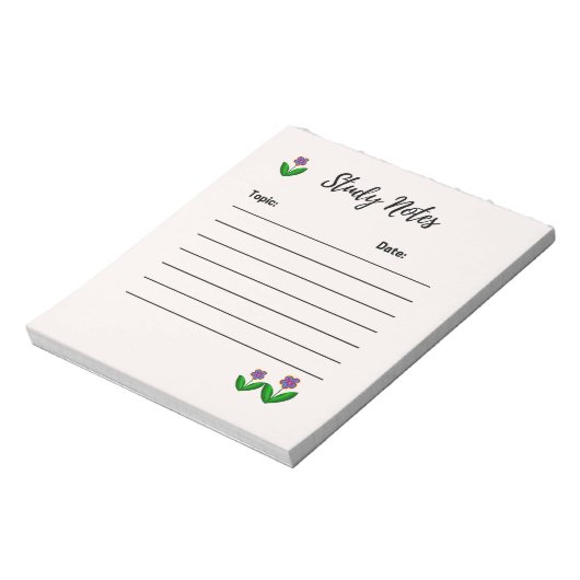 Simplistische Bloemstudie Noten Notitieblok (Linkerzijde)