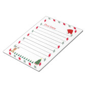 Simplistische brief aan de kerstman Vakantiepagina Notitieblok (Schuin)