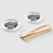 Simplistische dubbelzijdige foto Memorial Favor Handwaaier (Niet-gemonteerd)