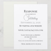 Simplistische en trendy flat response Kaart (Voorkant / Achterkant)