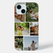 Simplistische familie 6 fotocollage Case-Mate iPhone case (Achterkant)