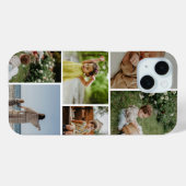 Simplistische familie 6 fotocollage Case-Mate iPhone case (Achterkant (horizontaal))