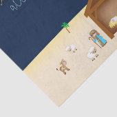 Simplistische Geboorte Silent Night Christmas Caro Tissuepapier (Detail)