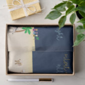 Simplistische Geboorte Silent Night Christmas Caro Tissuepapier (Geschenk)