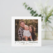 Simplistische genoegens één foto kerst Kaart (Staand voorkant)