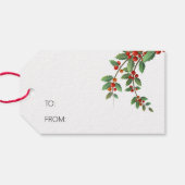 simplistische hulst cadeaulabel (Achterkant Horizontaal)