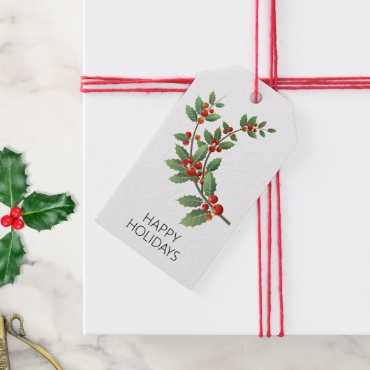 simplistische hulst cadeaulabel