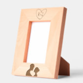 Simplistische Initialen gesneden boomsilhouet Gegraveerde Lijstjes (Links)