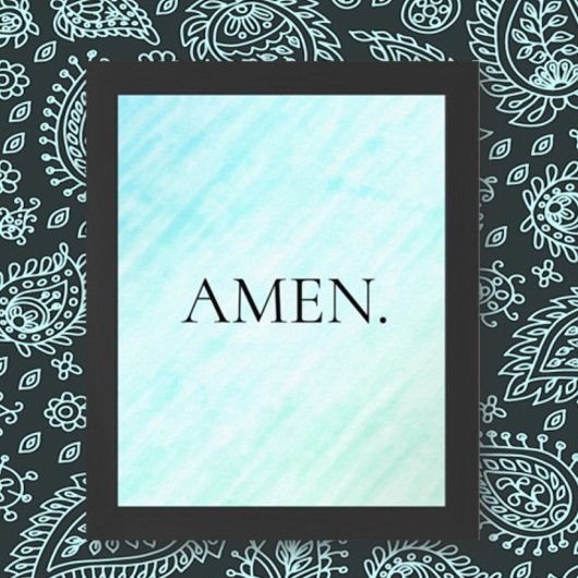 Simplistische, minimalistische geloofsbelijdenis poster