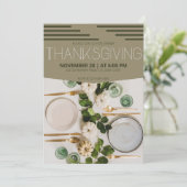 Simplistische moderne Abstracte Thanksgiving Kaart (Staand voorkant)