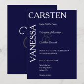 Simplistische moderne Glam bruiloft Kaart (Voorkant / Achterkant)