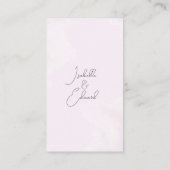 Simplistische monogrammen grijze Waterverf Lovevog Informatiekaartje (Achterkant)