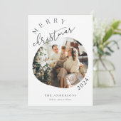 Simplistische Photo Holiday Kaart (Staand voorkant)