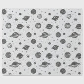 Simplistische planeten cadeaupapier (Vlak)