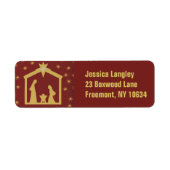  simplistische retouradreslabels etiket (Voorkant)