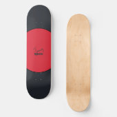 simplistische rode stip persoonlijk skateboard (Voorkant)