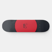 simplistische rode stip persoonlijk skateboard (Horizontaal)