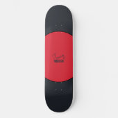 simplistische rode stip persoonlijk skateboard (Voorkant)