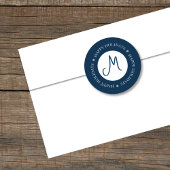 Simplistische sneeuwvlokken blauw retouradres etiket