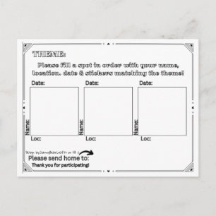 Simplistische standaard TPC - B&W Briefkaart