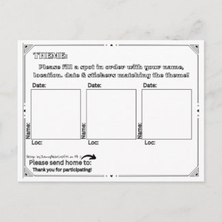 Simplistische standaard TPC - B&W Briefkaart