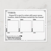 Simplistische standaard TPC - B&W Briefkaart (Voorkant)