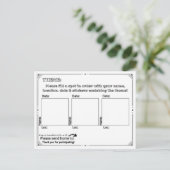 Simplistische standaard TPC - B&W Briefkaart (Staand voorkant)