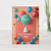 simplistische verjaardagsuitnodiging (Voorkant)