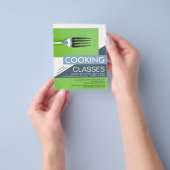 Simplistische vork, kookklassen Adverteren Flyer (Hand)